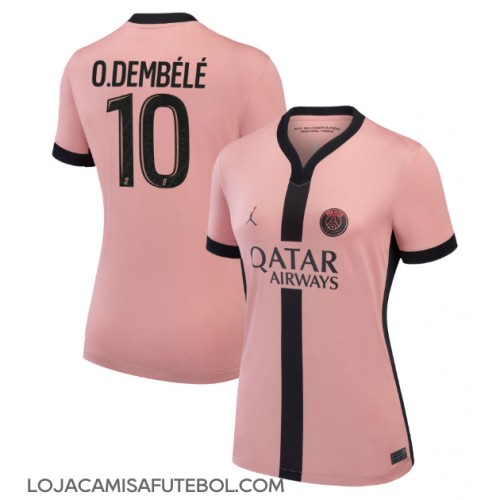 Camisa de Futebol Paris Saint-Germain Ousmane Dembele #10 Equipamento Alternativo Mulheres 2024-25 Manga Curta